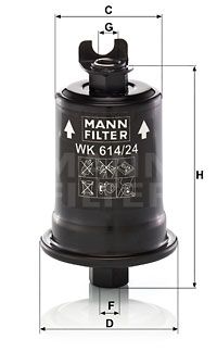 MANN-FILTER Kütusefilter WK 614/24 x
