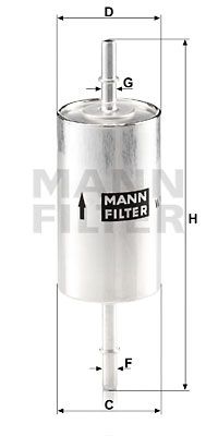 MANN-FILTER Топливный фильтр WK 614/46