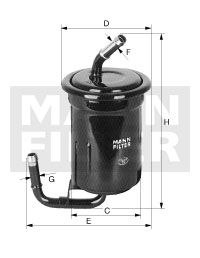 MANN-FILTER Топливный фильтр WK 614/7
