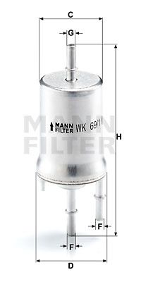 MANN-FILTER Kütusefilter WK 69/1