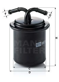 MANN-FILTER Топливный фильтр WK 711