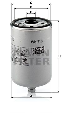 MANN-FILTER Топливный фильтр WK 713