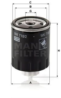 MANN-FILTER Топливный фильтр WK 718/2