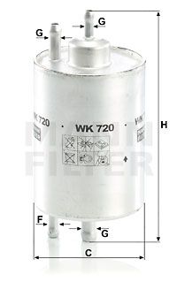 MANN-FILTER Топливный фильтр WK 720