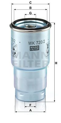 MANN-FILTER Топливный фильтр WK 720/2 x