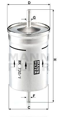 MANN-FILTER Kütusefilter WK 730/1