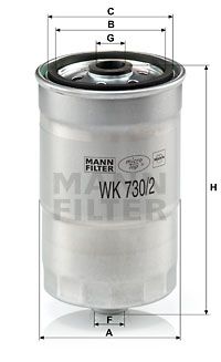 MANN-FILTER Kütusefilter WK 730/2 x