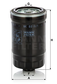 MANN-FILTER Топливный фильтр WK 8019/1
