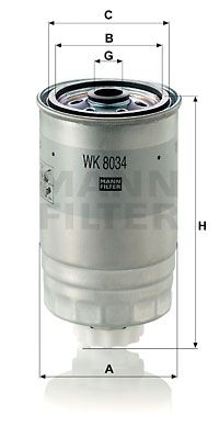 MANN-FILTER Топливный фильтр WK 8034