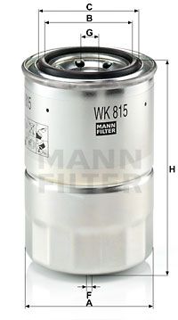 MANN-FILTER Топливный фильтр WK 815 x