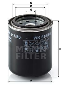 MANN-FILTER Топливный фильтр WK 818/80