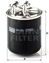 MANN-FILTER Топливный фильтр WK 820