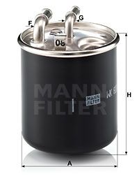 MANN-FILTER Топливный фильтр WK 820/2 x
