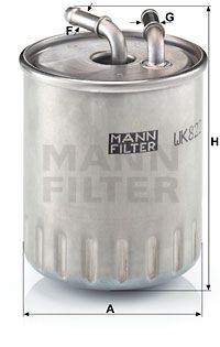 MANN-FILTER Топливный фильтр WK 822/3