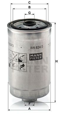MANN-FILTER Kütusefilter WK 824/3