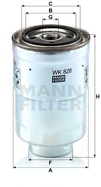 MANN-FILTER Топливный фильтр WK 828 x