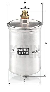 MANN-FILTER Kütusefilter WK 830/3