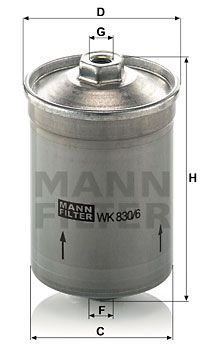 MANN-FILTER Топливный фильтр WK 830/6