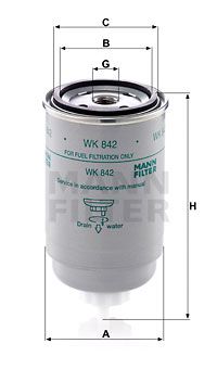 MANN-FILTER Kütusefilter WK 842