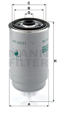 MANN-FILTER Топливный фильтр WK 842/11