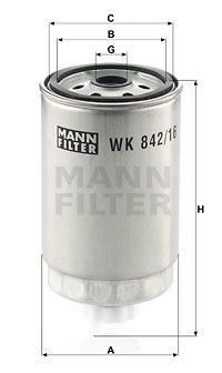 MANN-FILTER Топливный фильтр WK 842/16
