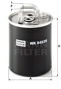 MANN-FILTER Топливный фильтр WK 842/20
