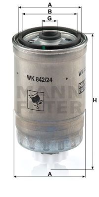 MANN-FILTER Топливный фильтр WK 842/24