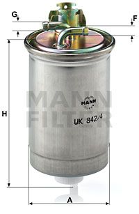 MANN-FILTER Топливный фильтр WK 842/4