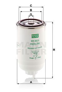 MANN-FILTER Топливный фильтр WK 842/6