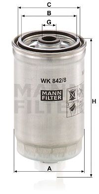 MANN-FILTER Kütusefilter WK 842/8