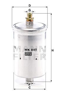 MANN-FILTER Топливный фильтр WK 845