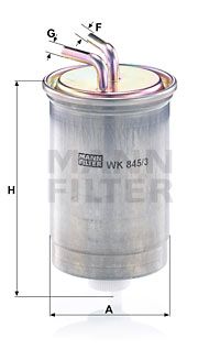 MANN-FILTER Топливный фильтр WK 845/3