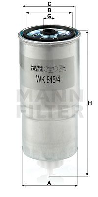 MANN-FILTER Топливный фильтр WK 845/4