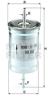 MANN-FILTER Топливный фильтр WK 850