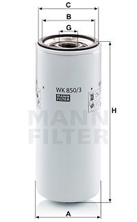 MANN-FILTER Топливный фильтр WK 850/3