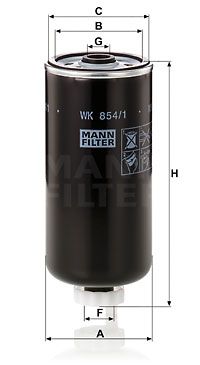 MANN-FILTER Топливный фильтр WK 854/1