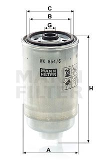 MANN-FILTER Kütusefilter WK 854/6