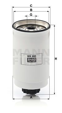 MANN-FILTER Топливный фильтр WK 880