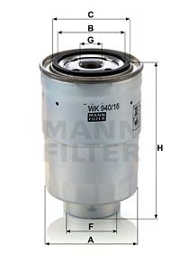 MANN-FILTER Kütusefilter WK 940/16 x