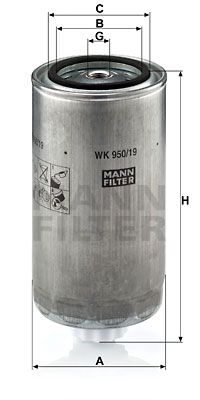 MANN-FILTER Топливный фильтр WK 950/19