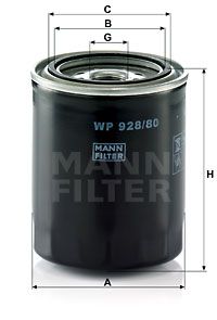 MANN-FILTER Масляный фильтр WP 928/80