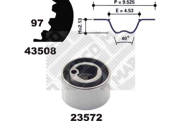 MAPCO Hammasrihma komplekt 23508