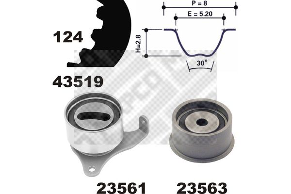 MAPCO Hammasrihma komplekt 23519