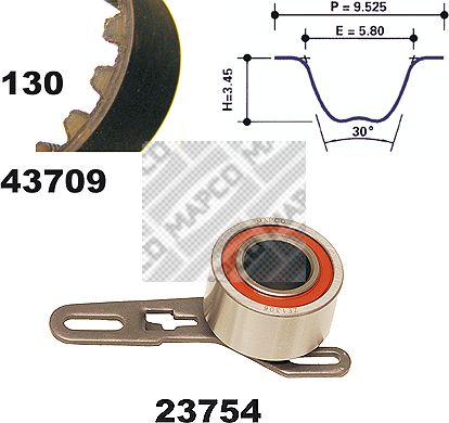 MAPCO Hammasrihma komplekt 23709