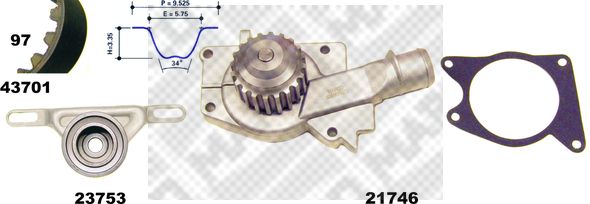 MAPCO Veepump + hammasrihmakomplekt 41701