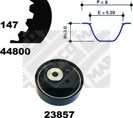 MAPCO Комплект ремня ГРМ 73800