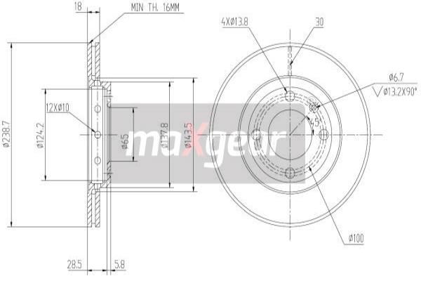 MAXGEAR Piduriketas 19-0763MAX