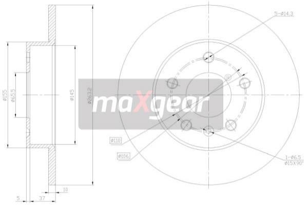 MAXGEAR Тормозной диск 19-0792MAX