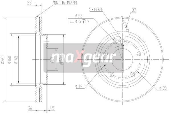 MAXGEAR Piduriketas 19-0802