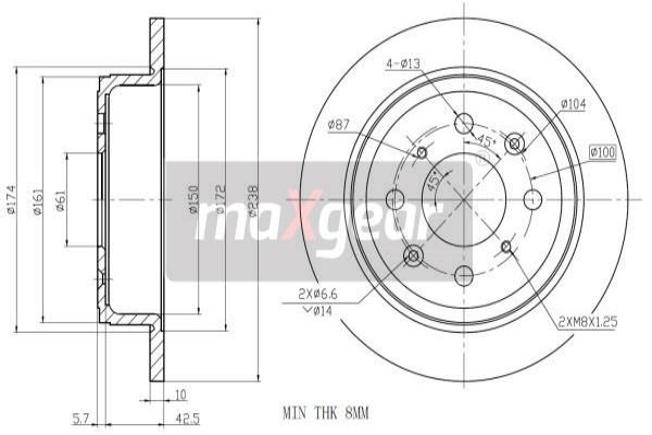 MAXGEAR Piduriketas 19-0921MAX